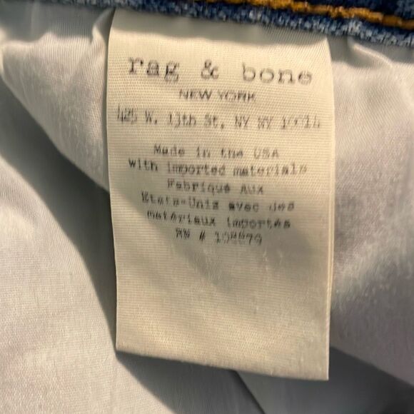 Rag & Bone Fit 2 Slim-Fit Straight Leg Jeans Blue Medium Wash Denim 27 - Picture 9 of 11